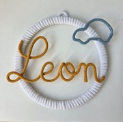 Personalizowana dekoracja imienna "Leon" – rękodzieło