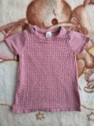 Elegancka różowa sweterkowa sukienka tunika H&M 74 jak nowa