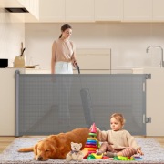 Wysuwana bramka drzwiowa Nalezuns dla dzieci 0-180 cm, bramka barierowa