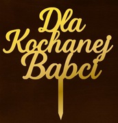 TOPER DZIEŃ BABCI, złoty, srebny, czarny połysk/mat