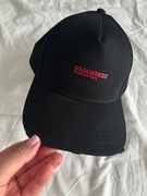 CZAPKA Z DASZKIEM DSQUARED2 czarna  logo Uniwersalny 