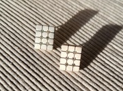 Kolczyki sztyfty Yes – prostokąty z cyrkoniami  – srebro