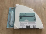 Półka narożna Rigga Castorama biała 25 cm z wspornikiem