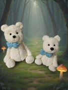 Misie z masy cukrowej na tort 