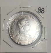 3 Mark  Drei Mark 1914 A - Wilhelm II - mundur - Prusy  Nr 88