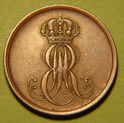 HANNOVER 2 PFENNIGE 1851 r. (Stan)