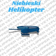 Niebieski latający helikopter