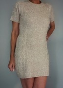 Sweterkowa sukienka z krótkim rękawem marki NA-KD, rozmiar S.