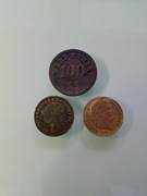 Zestaw 3 starych żetonów , medalików 