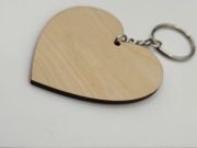 Serce drewniane brelok, sklejka szlifowana dwustronnie serce 5cm 50sztuk 