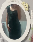 sukienka ciemnozielona damska