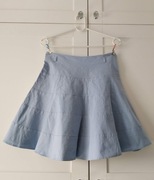 Niebieska rozkloszowana kobieca spódnica błękitna, Orsay, rozm 36