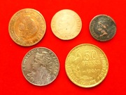 3A-11 Francja zestaw starych monet.