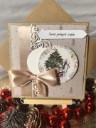 KARTKA ŚWIĄTECZNA handmade w kopercie - personalizowana, ręcznie robiona