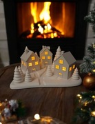 Dekoracja świąteczna domki LED