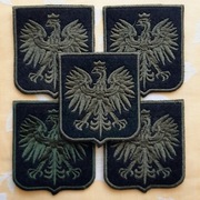 Emblemat naszywka godło orzeł Polska 65x55 mm 5 sztuk