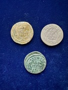 Denga 1735, 1736, 1753 - zestaw monet carskich