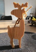 Renifer drewniany 17cm