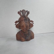 Rzeźba z drewna egzotycznego Bali kobieta rękodzieło