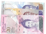 WENEZUELA  - ZESTAWU(2-10-20)BOLIVARES - UNC