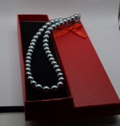 Naszyjnik z niebieskich pereł słodkowodnych 10 mm | 48 cm