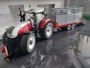SIKU 8670 CIĄGNIK STEYR CVT 6230  + PRZYCZEPA+KROWY 1:32