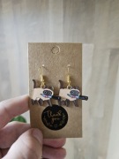 Kolczyki na halloween kolczyki z nożami kotem 