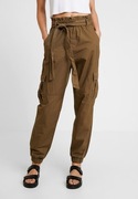 ONLY ONLMILES ANCLE PAPERBAG PANT - Spodnie materiałowe - beech