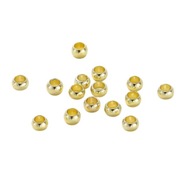 ZACISKI, STOPERY, CRIMPY do linki jubilersk., Pozłacane 14K, 1,5 mm, 10szt.