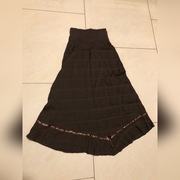 Spódnica ciążowa długa maxi brązowa