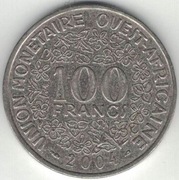 Afryka Zachodnia (BCEAO) 100 franków 2004 - 26 mm - nr 1