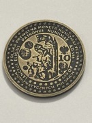 Patron numizmatyków. Fi 27 mm. Mosiądz patyna. Gyges