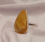 Pierścionek Srebro i Bursztyn