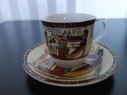 Na prezent lub dla siebie. Komplet Egipska filiżanka+ talerzyk, sygnatura