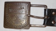 WRANGLER ZABYTKOWY CZARNY PAS SKÓRZANY