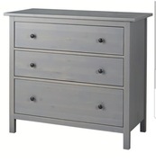 IKEA HEMNES Komoda 3 szuflady szary 108x96 cm