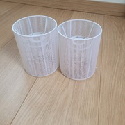 abażur do kinkietów biały kryształki 2szt