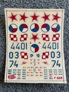 Kalkomania MIG-29 scala 1/72