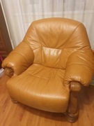 Elegancki skórzany wypoczynek