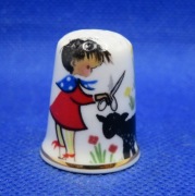 Naparstek Kolekcjonerski Porcelanowy - Strzyżenie Baranka 