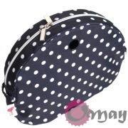 Organizer Obag MOON LIGHT granatowy – groszki białe 2 kieszenie | OMAY