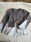 Sweter z wszytą koszulą