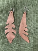 Duże kolczyki „Palmy” z brązu i srebra