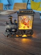 nowa podświetlana ozdoba bożonarodzeniowa lokomotywa, wys 11 cm, dł 14 cm