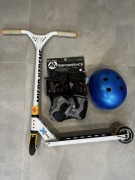 Hulajnoga MICRO X-TREME wyczynowa, kask Micro , zestaw ochraniaczy 