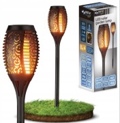 Lampa Solarna Ogrodowa Pochodnia wbijana LED Płomień Lampki Do Ogrodu