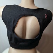 TOP STANIK SPORTOWY CARDIO BUNNY CZARNY ROZM: L