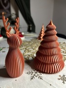 Zestaw ozdób ażurowych - choinka i renifer