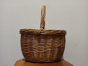 KOSZYK wiklinowy z wikliny kosz MAŁY na zakupy GRZYBY