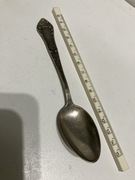 łyżeczka kolekcjonerska FRAGET MET, do cukru w srebrze, posrebrzana stara